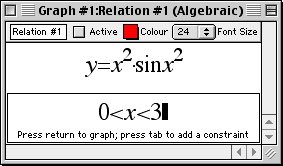 Relation #1 with second constraint